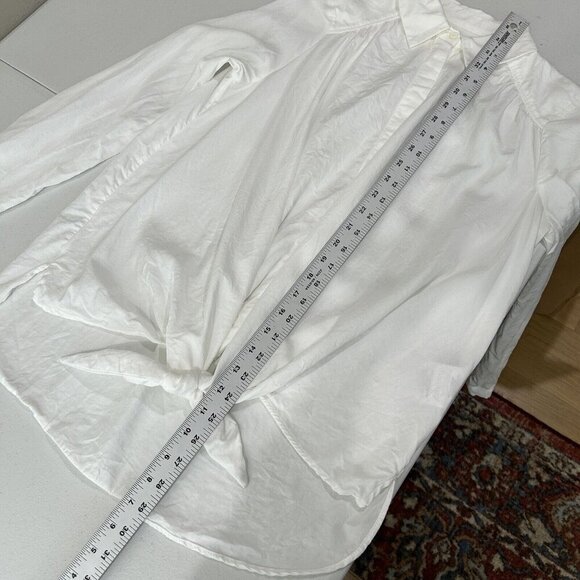 Maeve Anthro Womens Top Extra Small White Button Front Shirt Knot Tie Blouse - Picture 6 of 14